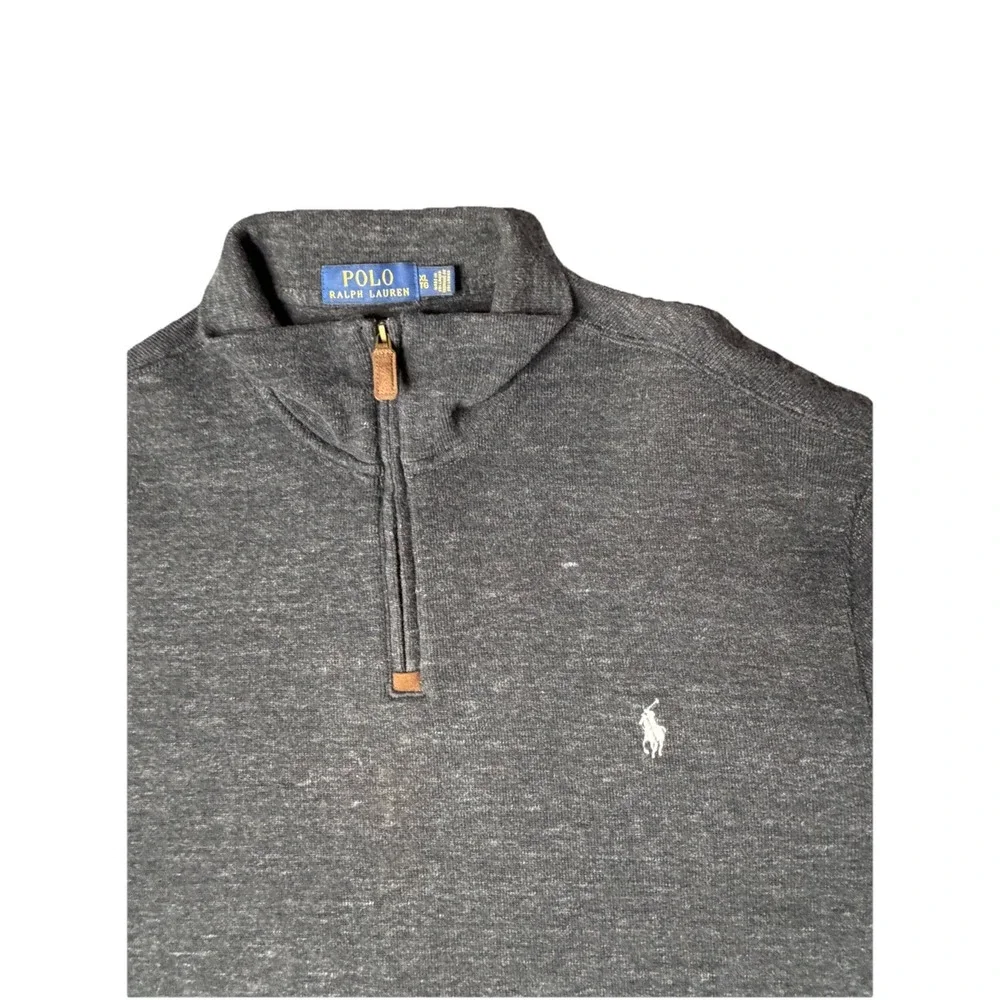 Polo Ralph Lauren Men's Quarter-Zip‎ Pullover Size XL Gray Sweater
